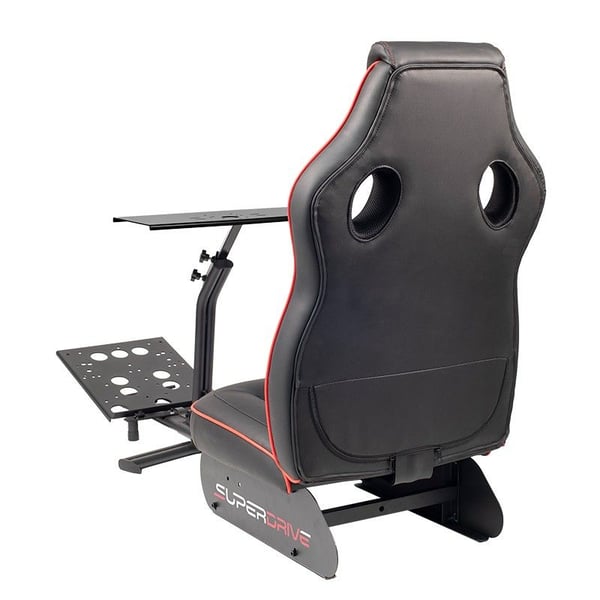 Subsonic SA5681, Kilpa-ajoneuvon ohjaamo, musta, Punainen, Tekonahka, Verkko, Metalli, Superdrive(GS850-X, SV750), Thrustmaster(T248, T300 RS, TX R...