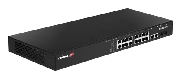 Edimax Pro IGS-5218PLC - Switch - industrial, Surveillance, VLAN, PoE+, Web, Smart - smart - 16 x 10/100/1000 (PoE+) + 2 x kombo Gigabit SFP/RJ-45 ...