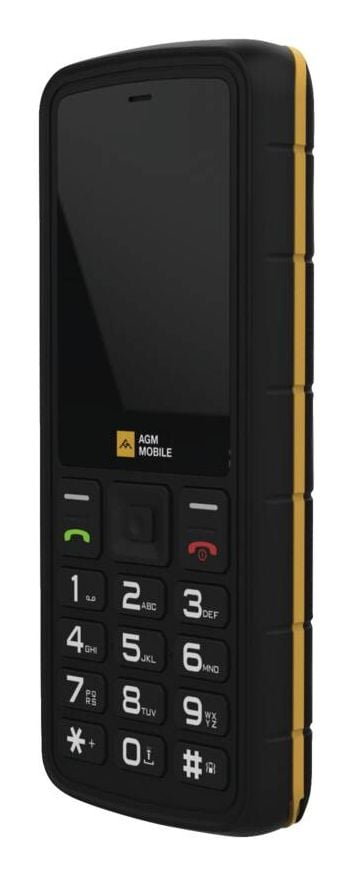 AGM M9F kelluva näppäinpuhelin 4G IP68/IP69/MIL-STD-810G, musta/oranssi