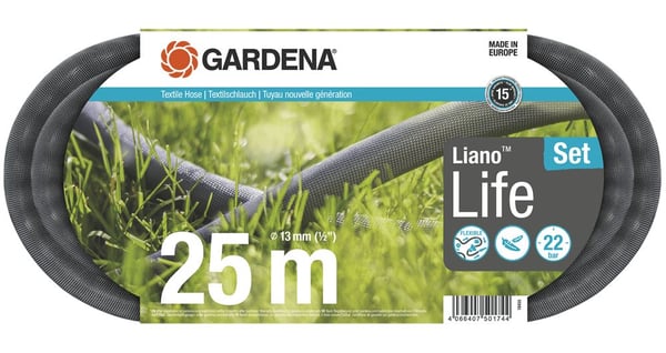Gardena Trädgårdsslang Liano Life 25 m. - Set