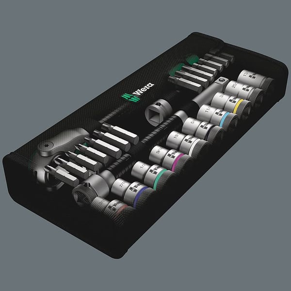 Wera 8100 SC 9 Zyklop Speed räikkäsarja 1/2" vääntiö, tuumamitoitus, 28-osainen