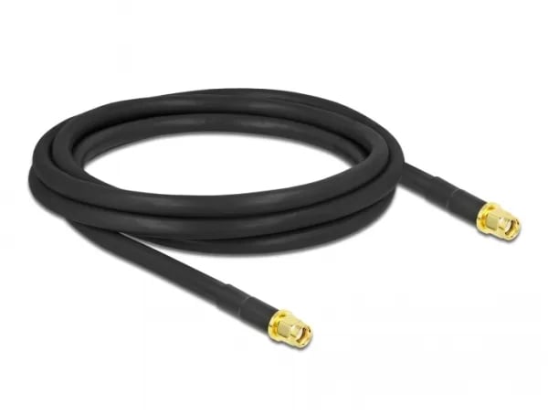 Delock - Antennekabel - RP-SMA plugg til RP-SMA plugg - 2 m - koaksial - svart