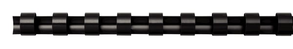 Fellowes - 14 mm - 21 ringer - A4 (210 x 297 mm) - 100 ark - Sort - 25 stk. Plastbindingskam (53319)
