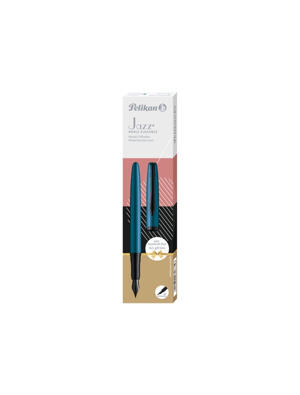 Pelikan 826754, akvamarin, Fyllesystem med patron, Blå, Metall, 1 stykker