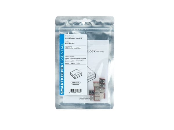 Smartkeeper CSK-PC01P, Portblokering, USB Type-A, Röd, Rustfrit stål, Plast, 10 stk, Polybag