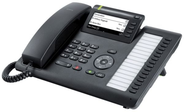 Unify OpenScape Desk Phone CP400 - VoIP-telefon - treveis anropskapasitet - SIP - svart