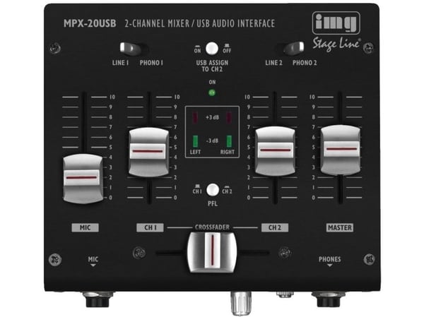 IMG Stage Line MPX-20USB, 3 kanavaa, Musta
