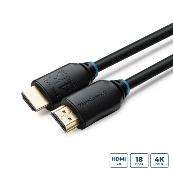 MicroConnect - High Speed - HDMI-kabel med Ethernet - HDMI hann til HDMI hann - 1.5 m - trippel beskyttelse - svart - innendørs, støtte for Dolby D...
