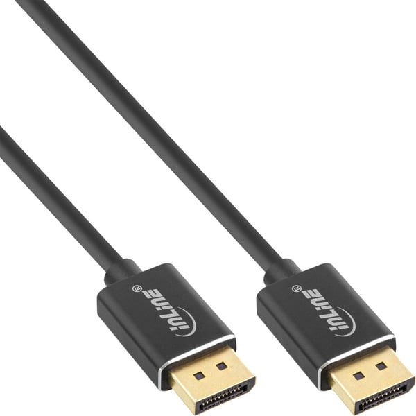 InLine 17201S, 1 m, DisplayPort, DisplayPort, Hankjønn, Hankjønn, 7680 x 4320 piksler