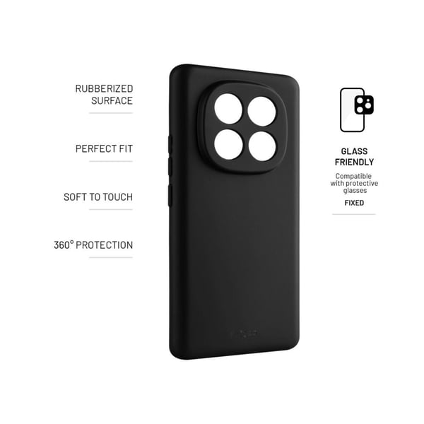 Fixed Story - Baksidedeksel for mobiltelefon - bløt gummi - svart - for Xiaomi Redmi Note 14 Pro+