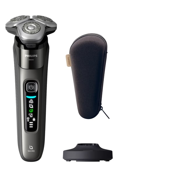 Philips Series i9000 i9000 X9002 Rakapparat för våt- och torrakning med SkinIQ, Roterande rakhuvud, Grå, Triple-Action Lift & Cut System; Dual Stee...