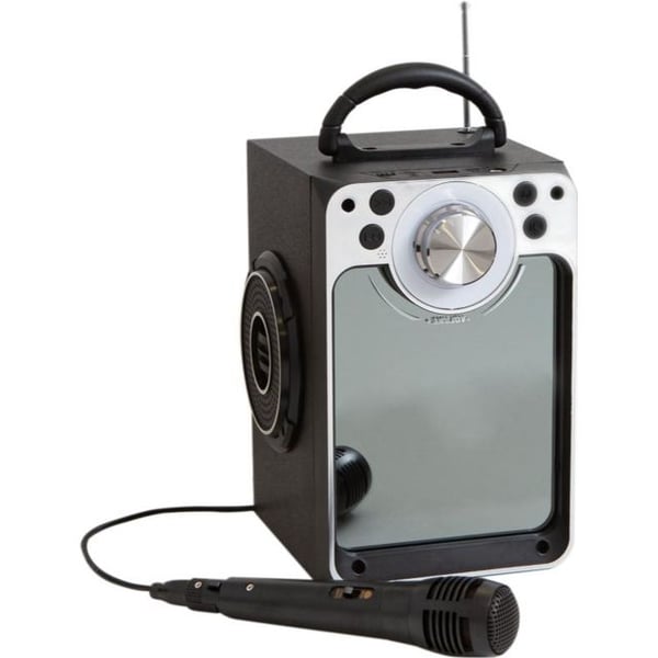 Karaoke machine w/bluetooth - Black - Disco LED light