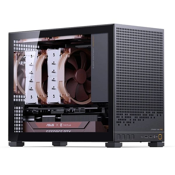 Jonsbo D32 PRO PC-kabinett, mATX, herdet glass, svart