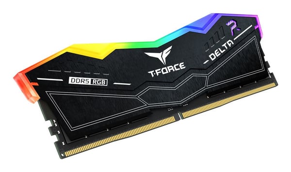 T-Force DELTA RGB - DDR5 - sett - 32 GB: 2 x 16 GB - DIMM 288-pin - 3200 MHz / PC5-51200 - CL32 - 1.35 V - ikke-bufret - on-die ECC - svart