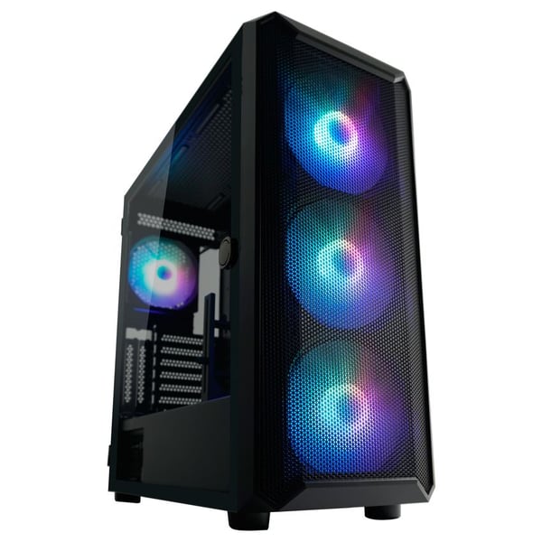 LC Power Gaming 804B - Obsession_X - Mid tower - ATX - genomskinlig sidopanel (härdat glas) - ingen strömförsörjning - svart - USB/ljud