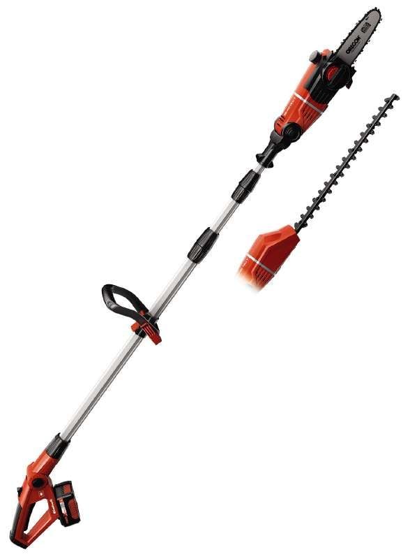 Einhell sladdlös häcksax och häckklippare GE-HC 18 Li T Power X-Change Set (litiumjon, 18 V, teleskopisk, 170 mm motorsåg, 400 mm häckklippare inkl...