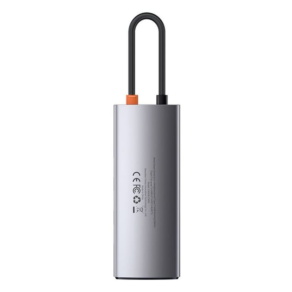 Baseus Metal Gleam, USB 3.2 Gen 1 (3.1 Gen 1) Type-C, 100 W, 10,100,1000 Mbit/s, Grå, 4K Ultra HD, 30 hz