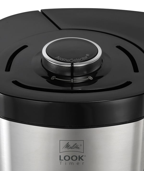 Melitta 6766591, Droppande kaffebryggare, Malat kaffe, 1080 W, Svart, Silver