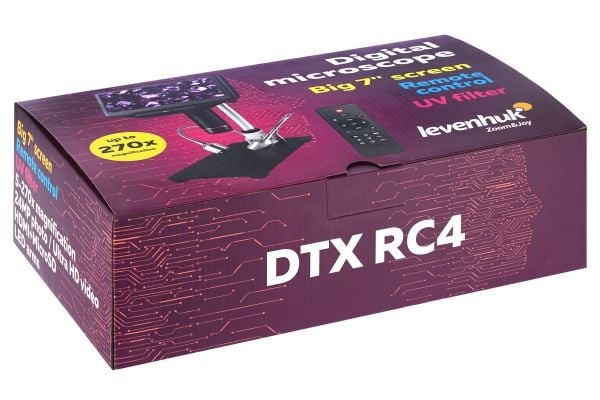 Levenhuk DTX RC4, Digitaalinen mikroskopi, Lajittelu, Metalli, LCD, 17,8 cm (7"), MicroSD (TransFlash)