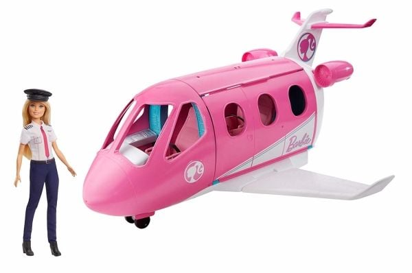 Barbie Dreamplane GJB33 flylekesett med pilotdukke