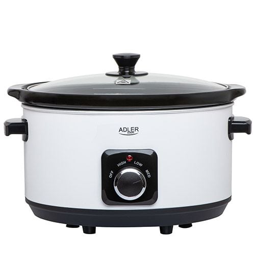 Adler AD 6413W, 5,8 l, Vit, Svart, Rotations-, 10 personer, 85 ° C, 100 ° C