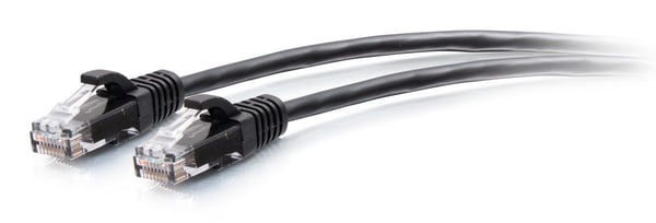 C2G 1ft (0.3m) Cat6a Snagless Unshielded (UTP) Slim Ethernet Network Patch Cable - Black - Koblingskabel - RJ-45 (hann) til RJ-45 (hann) - 30 cm - ...