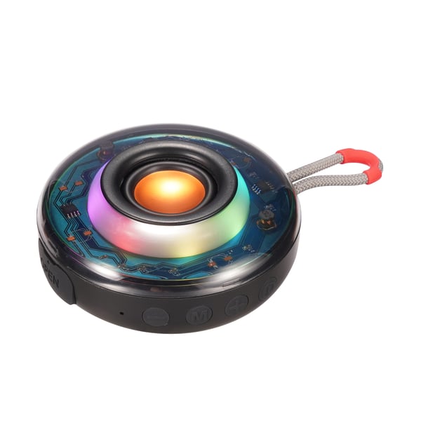 Streetz Läpinäkyvä Bluetooth-kaiutin TWS- ja LED-valotehosteilla, 5 W, 5 W, 100 - 20000 Hz, 4 O, 75 dB, Langaton, 10 m