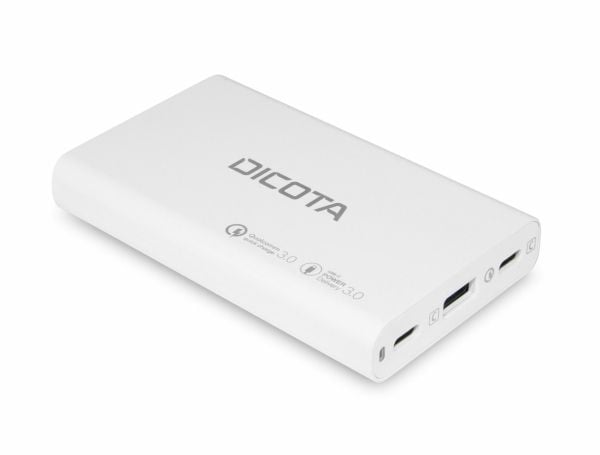 DICOTA D32056, Universaali, Sisätila, 65 W, AC–DC, Ylivirta, Ylijännite, Oikosulku, Valkoinen