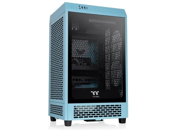 Thermaltake The Tower 200 -kotelo, Mini-ITX, turkoosi, karkaistu lasi