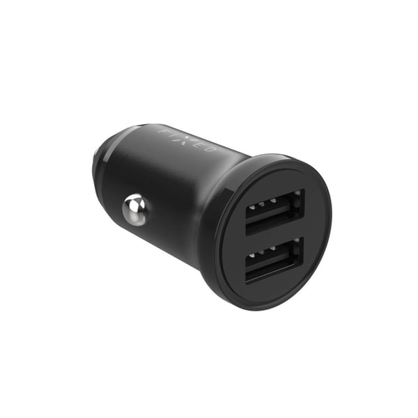 FIXED - Bilstrømadapter - 15 watt - 3 A - 2 utgangskontakter (USB) - svart