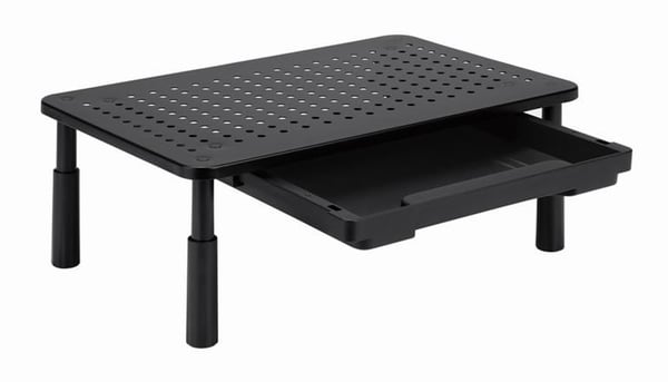 Gembird - Ställ - justerbar, rektangulär - för platt panel/bärbar dator - med låda - stål, plast - mattsvart