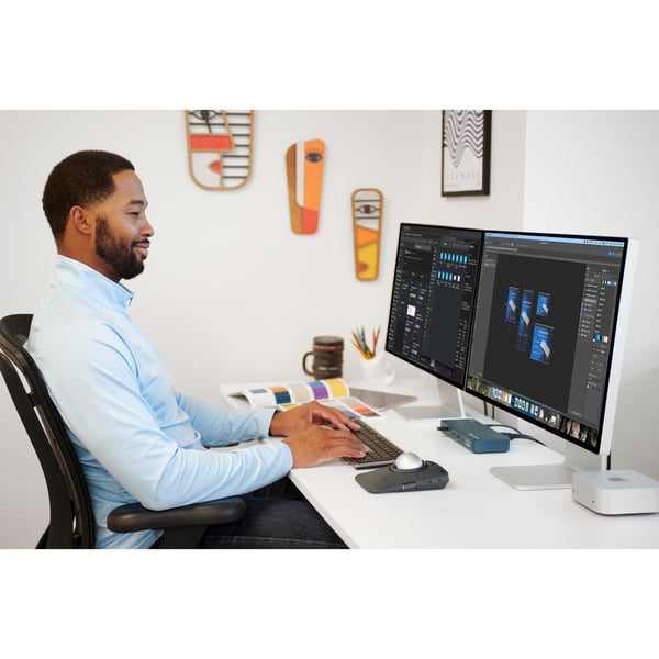 Kensington KB535 EQ, Täysikokoinen (100 %), Langaton, RF Wireless + Bluetooth, Harmaa