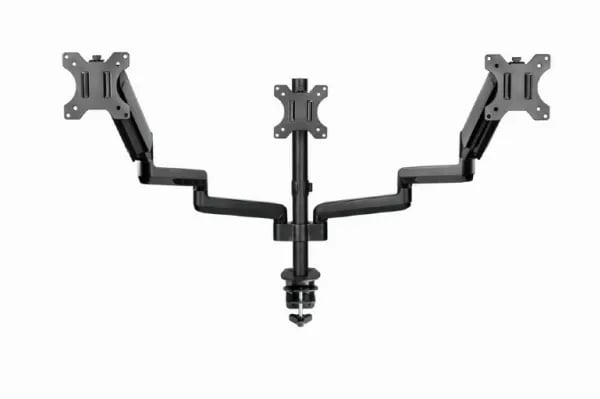 Gembird MA-DA3-01 - Monteringssett (justerbar monitorarm) - full bevegelse - for 3 skjermer - aluminium, stål, plastikk - svart - skjermstørrelse: ...
