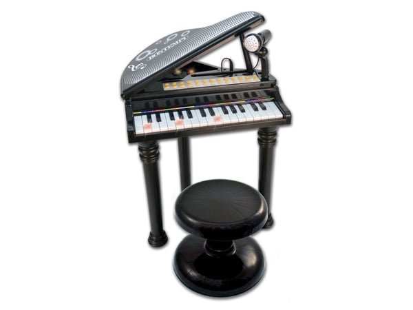 Bontempi Electronic Grand Piano with stool and microphone, Musikleksak, Piano, 3 År, AA, Svart