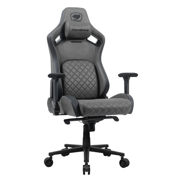 COUGAR CGR-DSF-GRB, Universal spelstol, 150 kg, Klädd sits, Stoppat ryggstöd, Svart / Grå, Svart