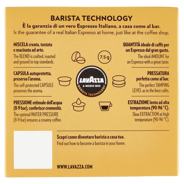 Lavazza Qualità Oro, Kahvikapseli, Espresso, Keskipaahto, A Modo Mio, 16 kuppia, 24 kuukautta