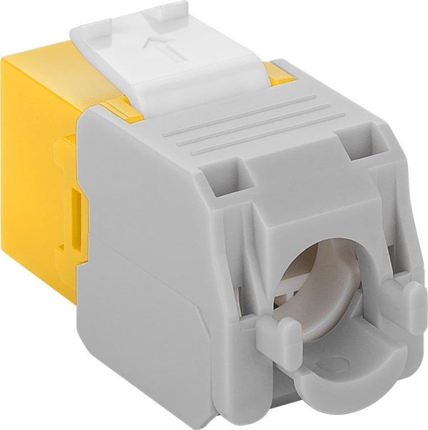 Goobay 90691, Litteä, keltainen, RJ-45, LSA, naarasliitin, 22/26