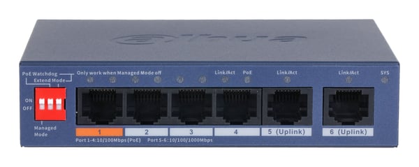 Dahua Technology CS4006-4ET2GT-60, Håndtert, L2, Gigabit Ethernet (10/100/1000), Strøm over Ethernet (PoE), Kan monteres på vegg
