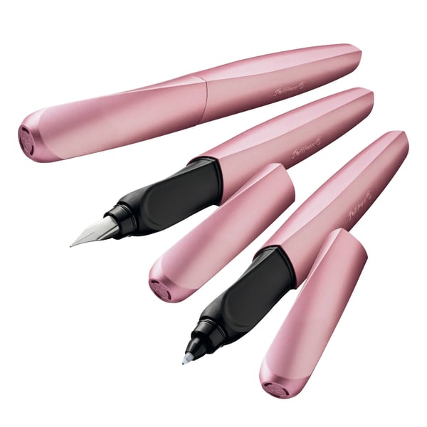 Pelikan 806268 - Rose - Patruunan täyttöjärjestelmä - Sininen - Italic sulkakynä - Ruostumaton teräs - Keskikokoinen