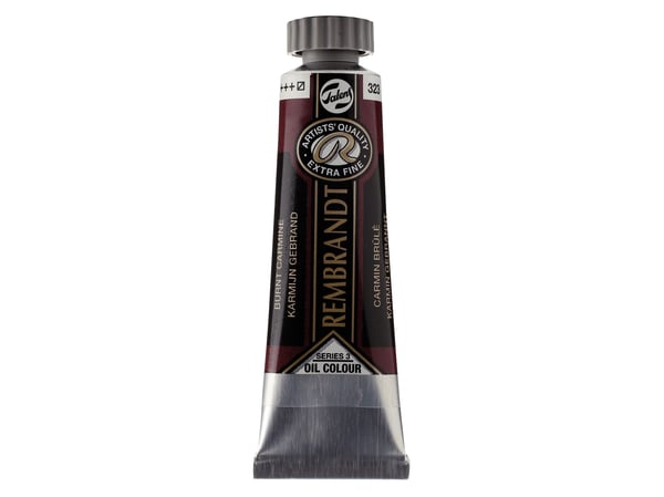 Rembrandt oljefarge tube Burnt Carmine 323
