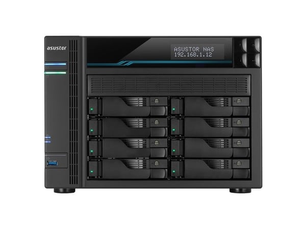 ASUSTOR Lockerstor 10 AS6510T - NAS-palvelin - 10 lokeroa - SATA 6Gb/s - RAID 0, 1, 5, 6, 10, JBOD - RAM 8 GB - 2,5 Gigabit Ethernet / 10 Gigabit E...