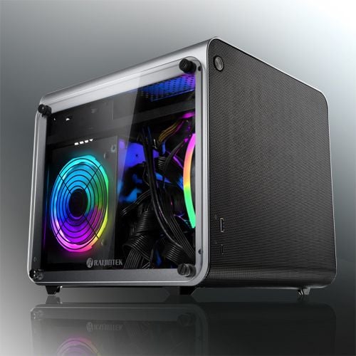 Raijintek METIS EVO TG Mini-ITX Case, härdat glas - silver