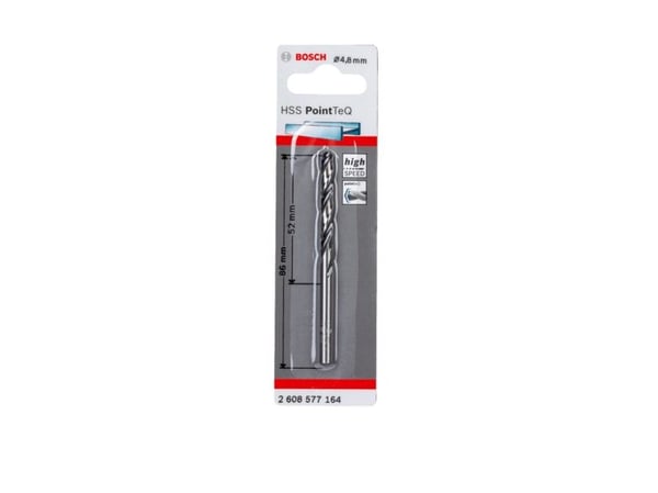 Bosch 2 608 577 164, Drill, Twist Betongbor, Høyrehåndsrotasjon, 4,8 mm, 4,8 mm, 5,2 cm