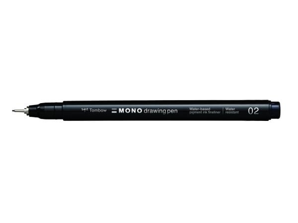 Tombow WS-EFL-H-02, Sort, Fint, Sort, Rund, 0,3 mm, 1 stykker