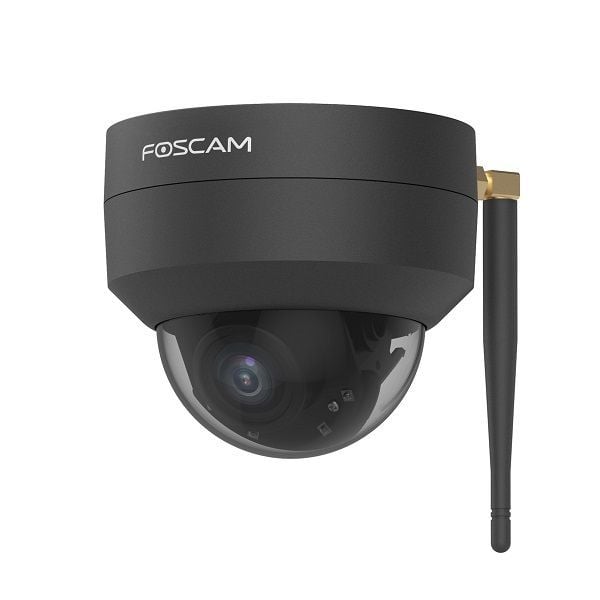 Foscam D4Z, IP-säkerhetskamera, Inomhus & utomhus, Kabel & Trådlös, Tak, Svart, Glödlampa