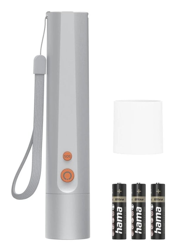 Hama FL250, Handhållen ficklampa, Silver, Aluminium, LED, 1 Glödlampa(r), 3 W