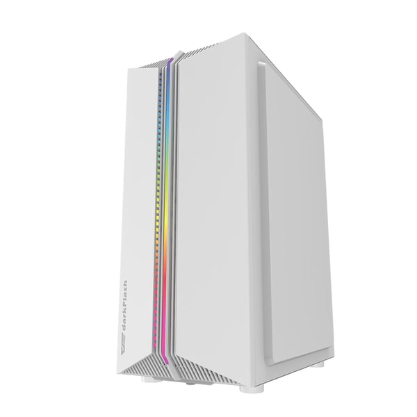 darkFlash DK151, Midi Tower, PC, Vit, ATX, ITX, micro ATX, ABS, Härdat glas, 16 cm