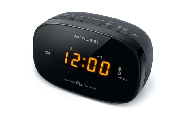 Muse M-150CR, Klockradio, FM, PLL, Automatisk scanning, Automatisk lagring, LED, 1,52 cm (0.6"), Radio/summer