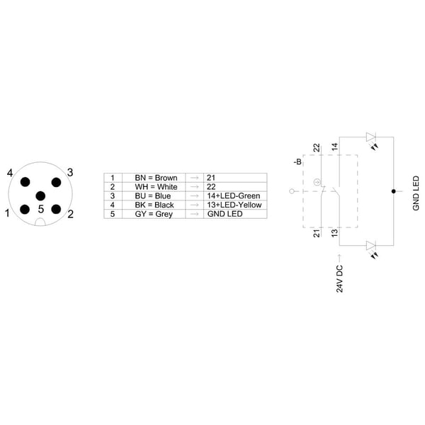 Siemens 3SE52341BC051AF3 3SE5234-1BC05-1AF3 Stoppkontakt 3 A Kopplingspärr, teflonpärr IP65 1 st