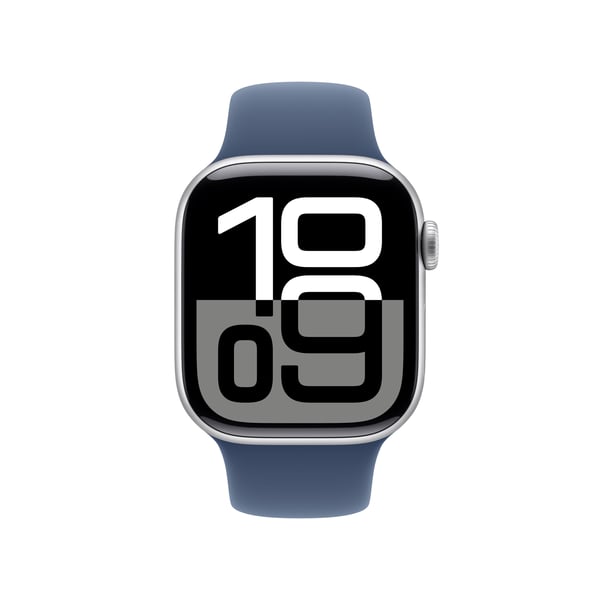 Apple Watch Series 10 smartklocka 42 mm GPS + Cellular, silver denim S/M
